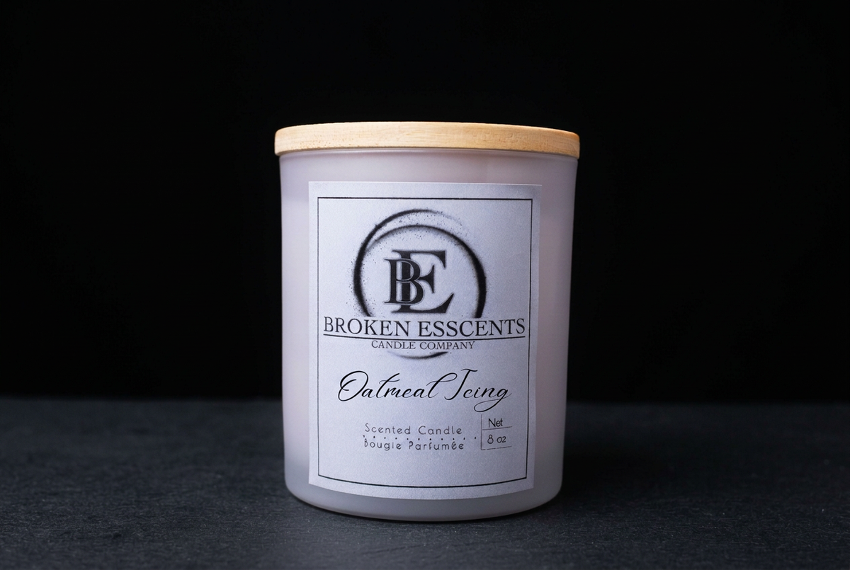 Oatmeal Icing with a darker background